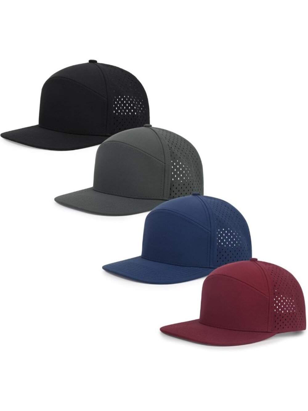 Quick Dry Flat Brim Snapback Baseball Cap Golf Hat for Men & Women - Stylish